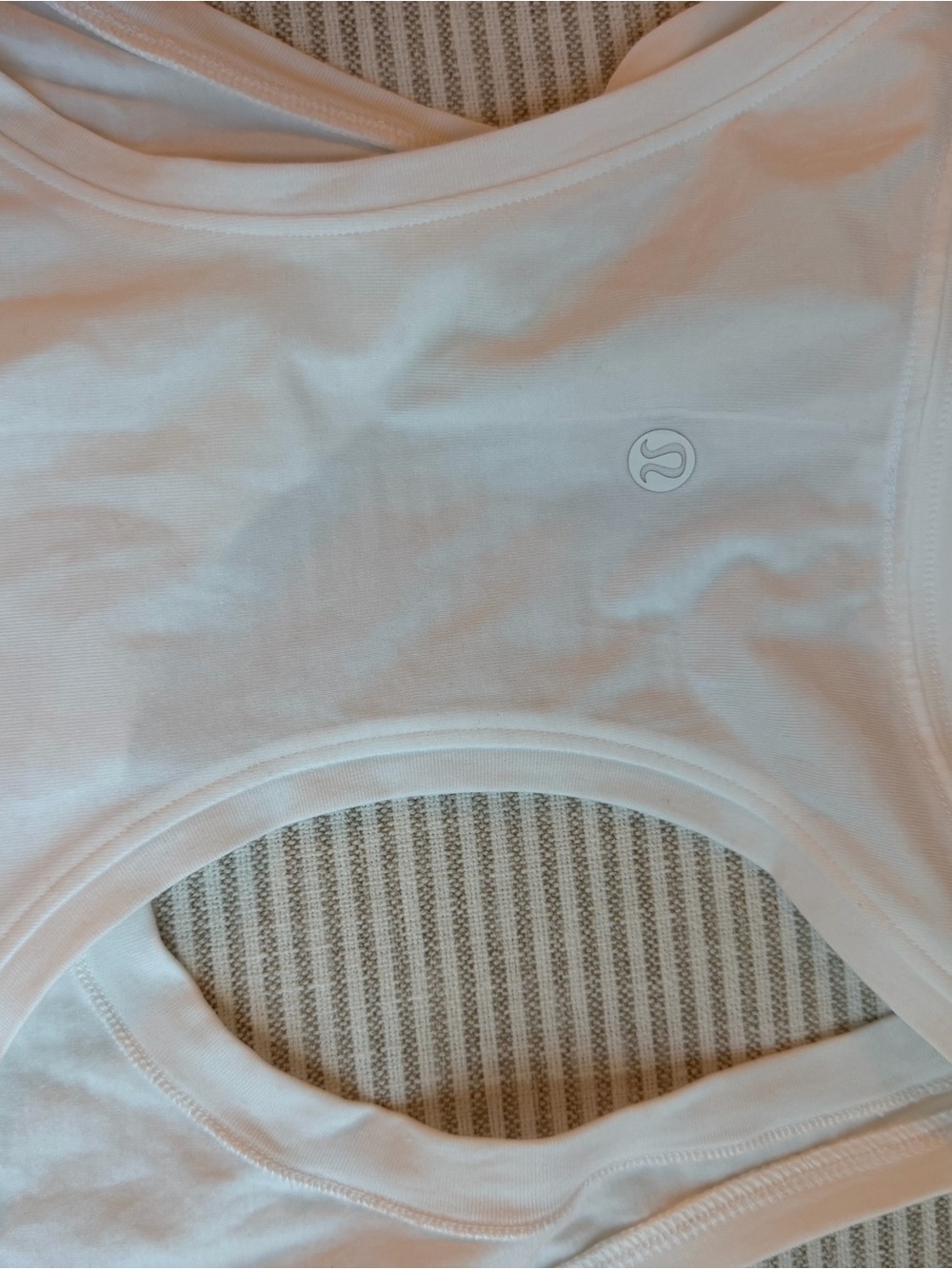 lululemon athletica White Love Tank Top with Black "PILATES Social Club" NWT - Picture 6 of 6